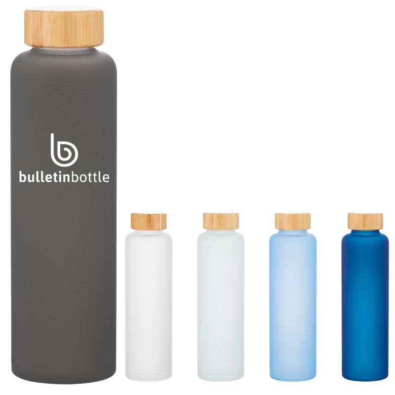 Custom Glass Bottles H2Go Frosted Glass Rincon Bottle Bulletin Bottle